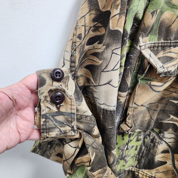 US Army Combat Shirt Jacket Size L Camo Military Button Down Pockets - Picture 4 of 14